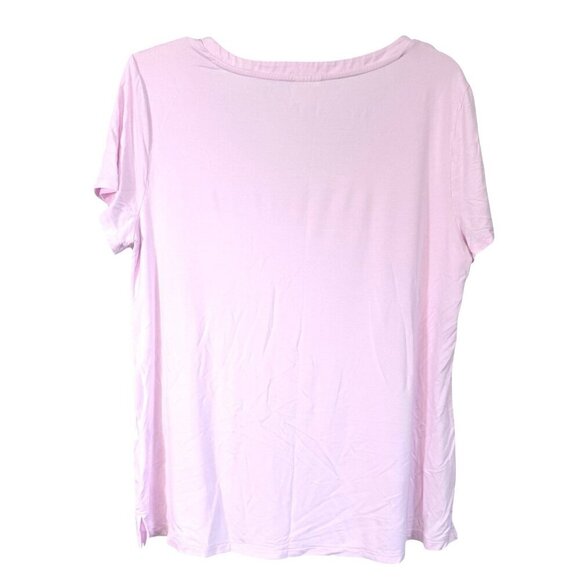 Soma 2 Piece Pajama Set Size Large Short Sleeve Tropical Floral Pink & Multic - Picture 4 of 9